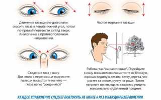 Виды гимнастики для глаз при близорукости для улучшения зрения